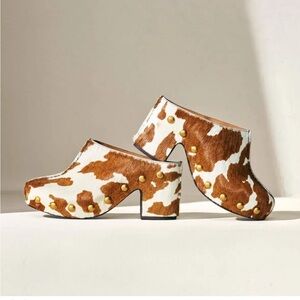Tory Burch Calf Hair Studded Clog